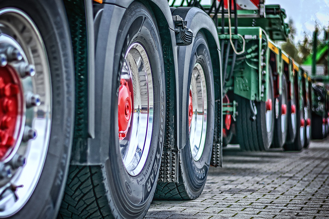 image of tires on a semi trailer