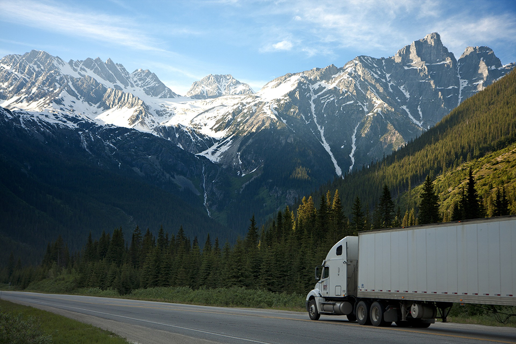 semi truck on highway